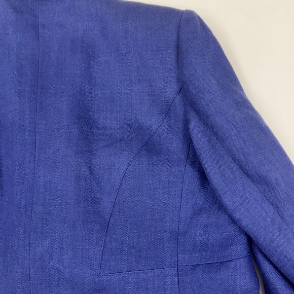 Sonia Rykiel Navy Linen Suit – Blazer & Wide-Leg Pants - Picture 8 of 15